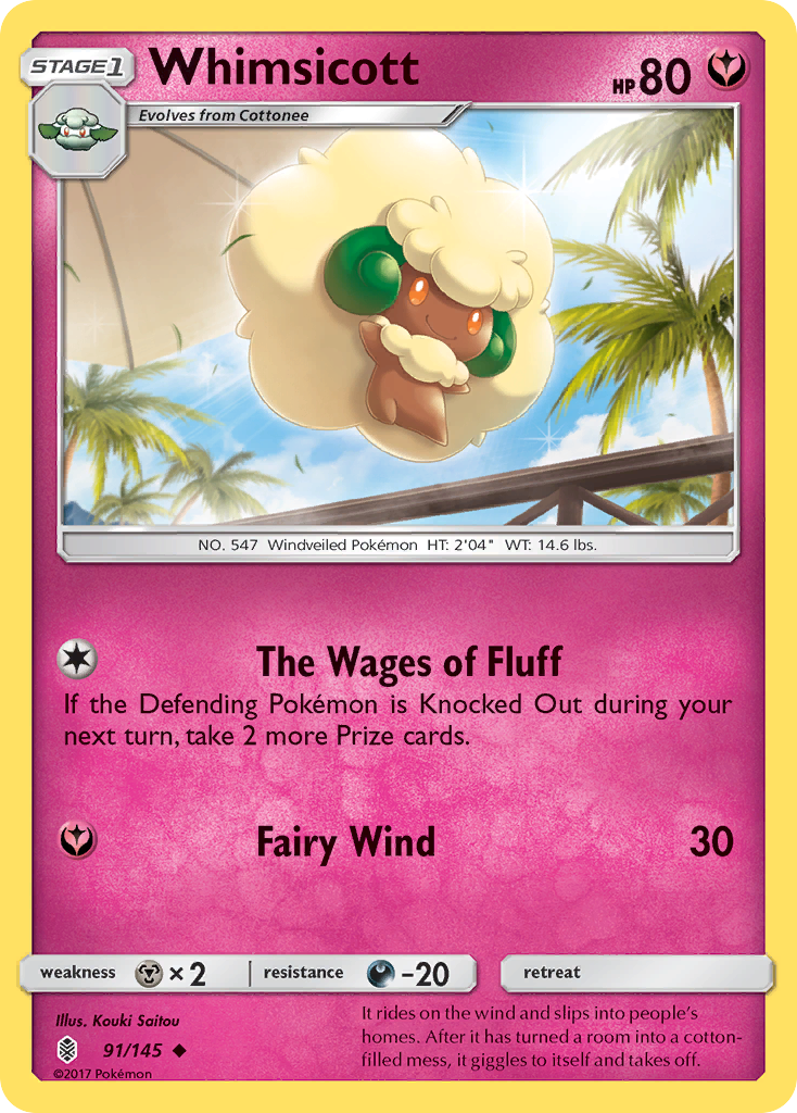 Whimsicott (91/145) [Sun & Moon: Guardians Rising] | Jack's On Queen