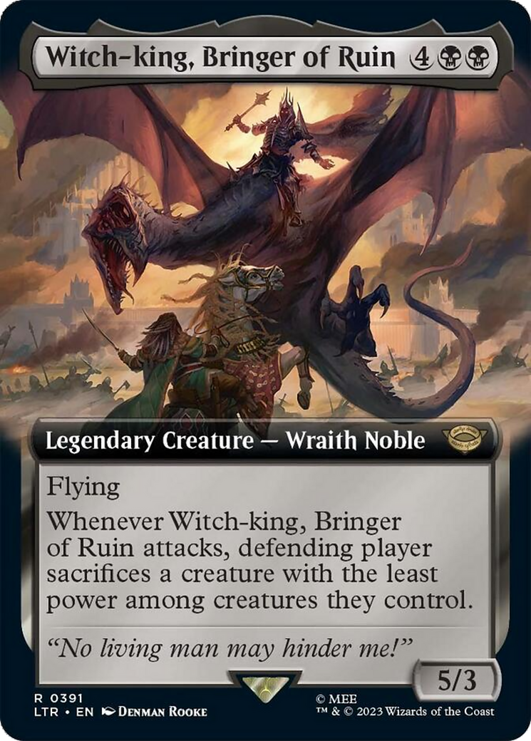 Witch-king, Bringer of Ruin (Extended Alternate Art) [The Lord of the Rings: Tales of Middle-Earth] | Jack's On Queen