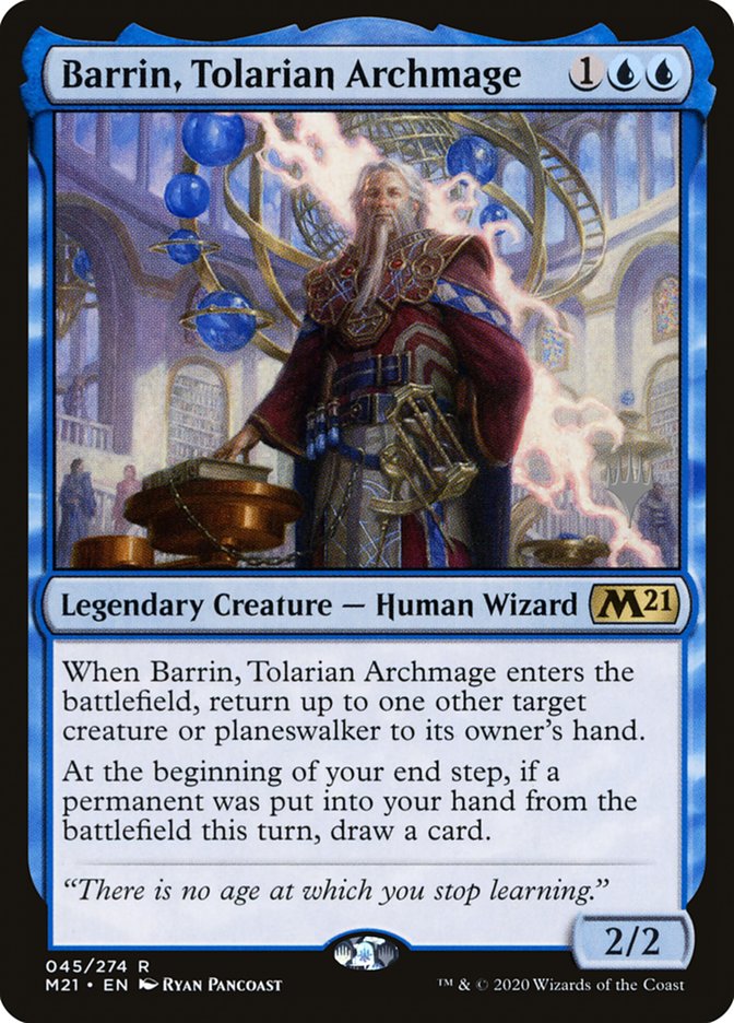 Barrin, Tolarian Archmage (Promo Pack) [Core Set 2021 Promos] | Jack's On Queen