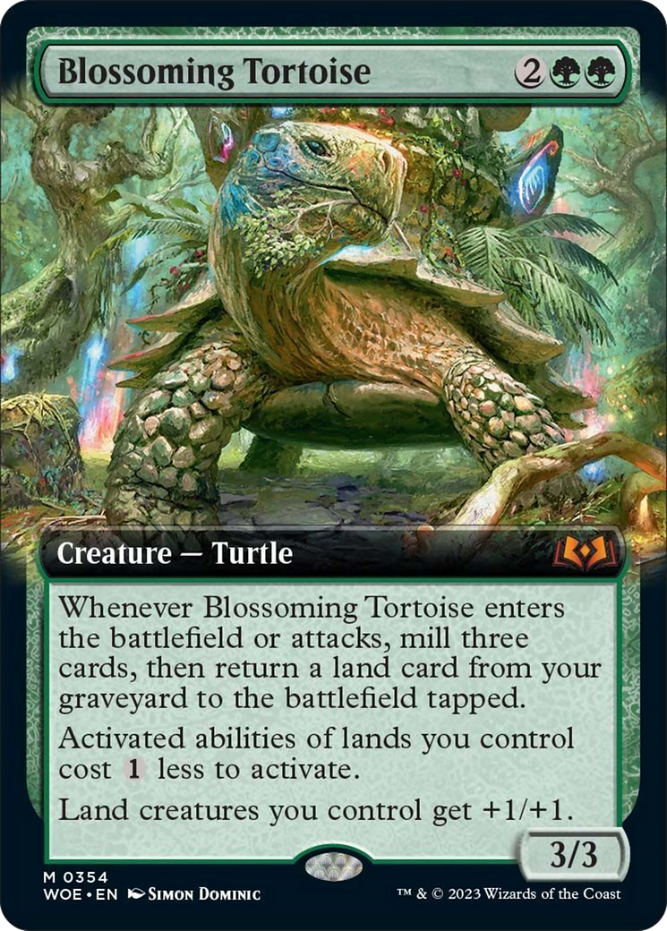Blossoming Tortoise (Extended Art) [Wilds of Eldraine] | Jack's On Queen