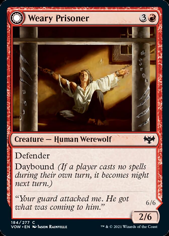 Weary Prisoner // Wrathful Jailbreaker [Innistrad: Crimson Vow] | Jack's On Queen