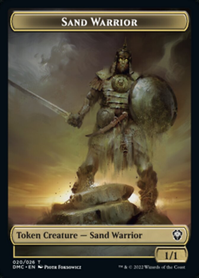 Sand Warrior Token [Dominaria United Commander Tokens] | Jack's On Queen