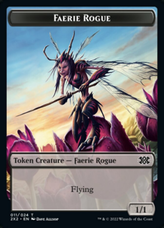 Faerie Rogue // Treasure Double-sided Token [Double Masters 2022 Tokens] | Jack's On Queen