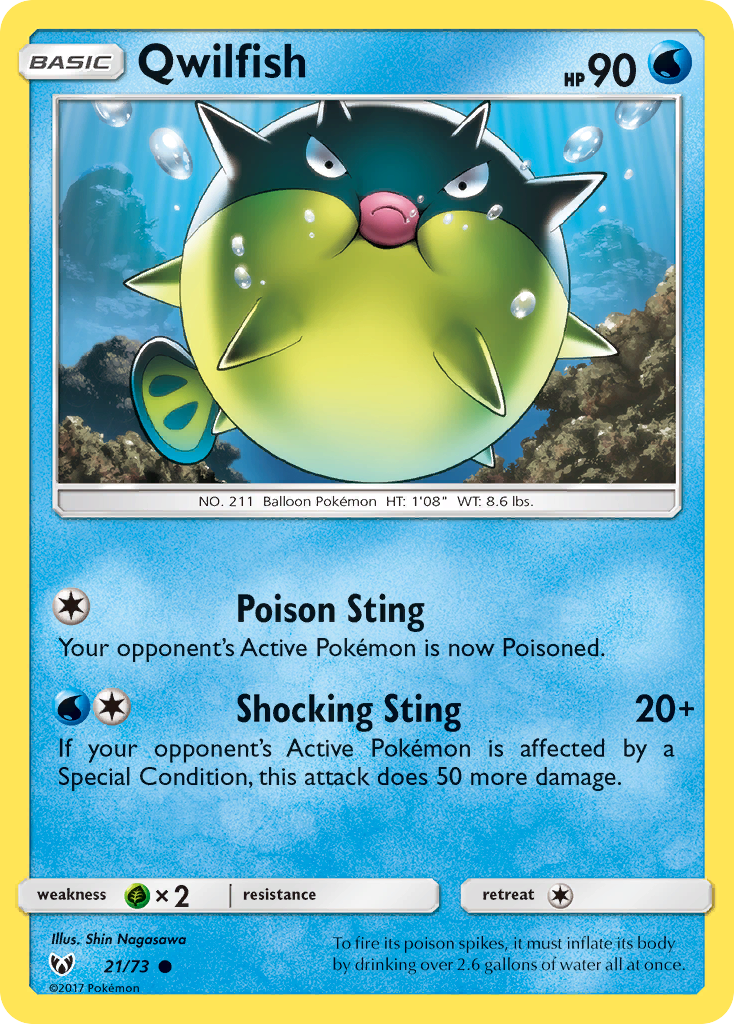 Qwilfish (21/73) [Sun & Moon: Shining Legends] | Jack's On Queen