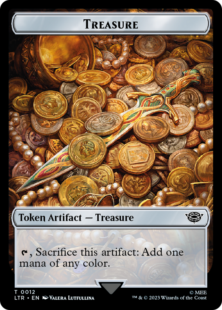 Treasure // Wraith Double-Sided Token [The Lord of the Rings: Tales of Middle-Earth Commander Tokens] | Jack's On Queen