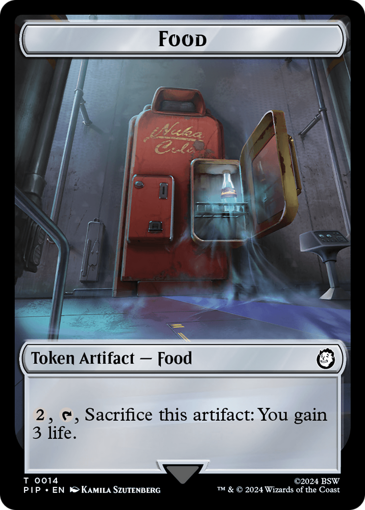 Human Knight // Food (0014) Double-Sided Token [Fallout Tokens] | Jack's On Queen