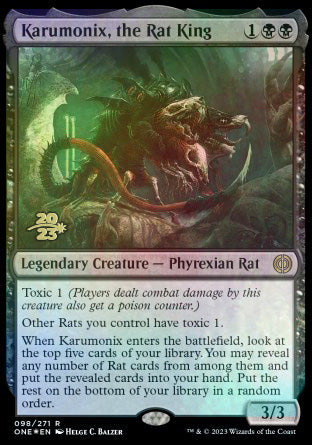 Karumonix, the Rat King [Phyrexia: All Will Be One Prerelease Promos] | Jack's On Queen