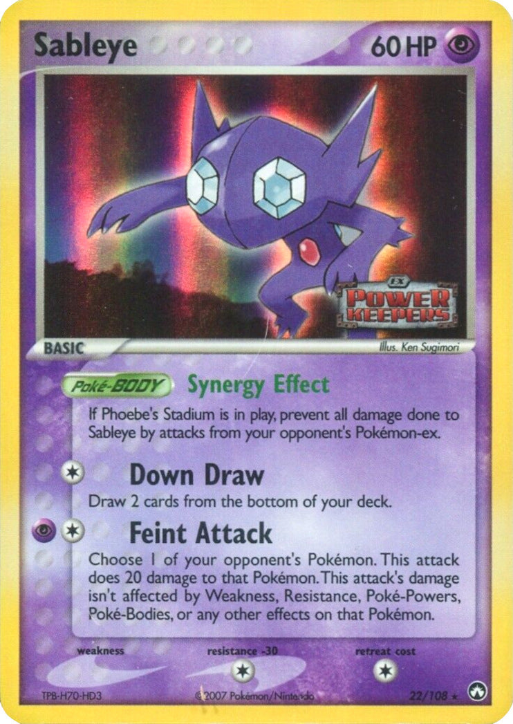 Sableye (22/108) (Stamped) [EX: Power Keepers] | Jack's On Queen