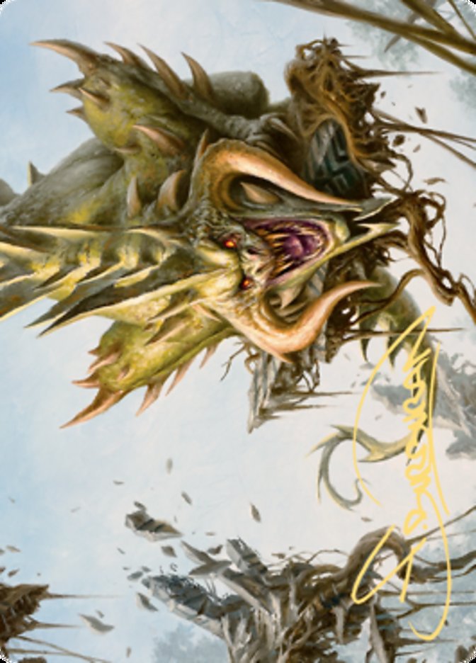 Canopy Baloth Art Card (Gold-Stamped Signature) [Zendikar Rising Art Series] | Jack's On Queen