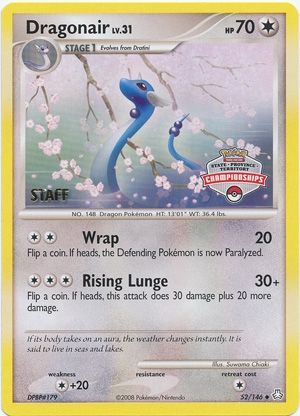 Dragonair (52/146) (State Province Territory Championship Staff) [Diamond & Pearl: Legends Awakened] | Jack's On Queen