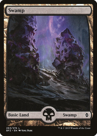 Swamp (263) - Full Art [Battle for Zendikar] | Jack's On Queen