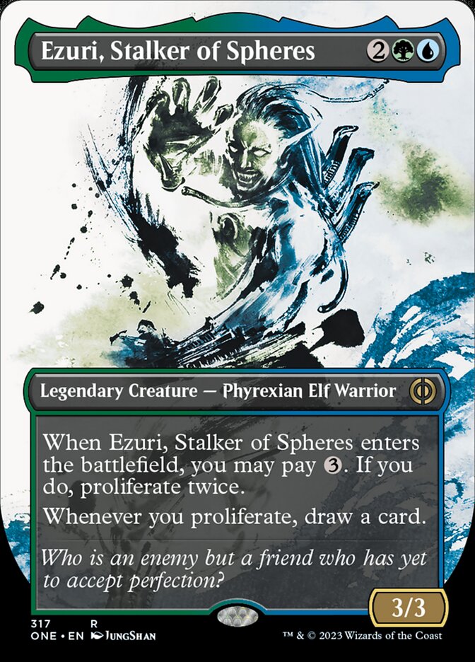 Ezuri, Stalker of Spheres (Borderless Ichor) [Phyrexia: All Will Be One] | Jack's On Queen