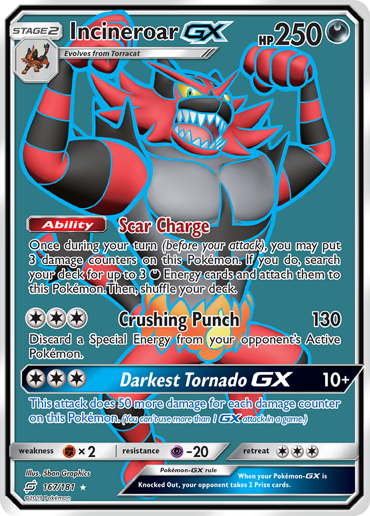 Incineroar GX (167/181) [Sun & Moon: Team Up] | Jack's On Queen