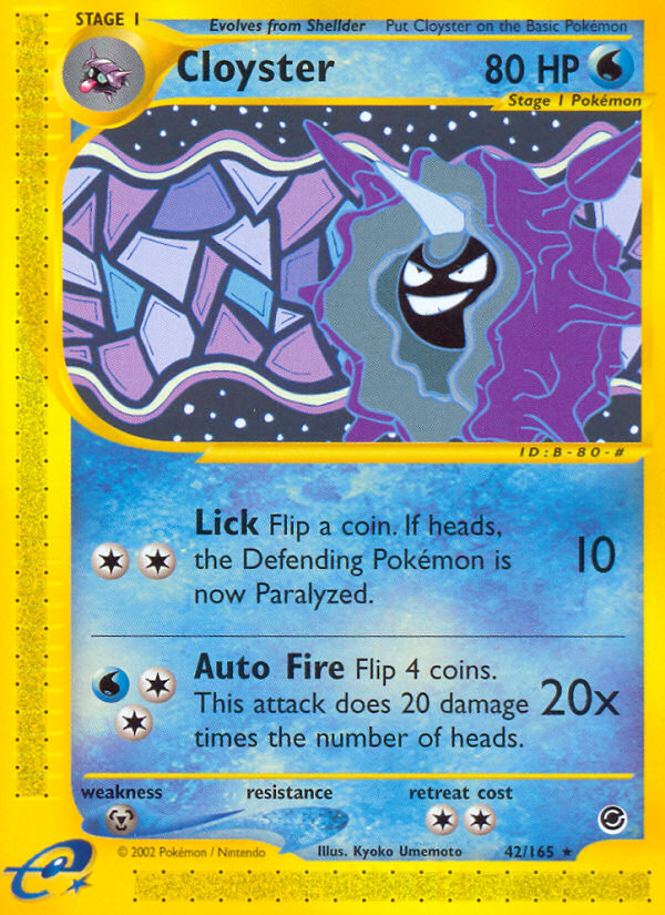 Cloyster (42/165) [Expedition: Base Set] | Jack's On Queen