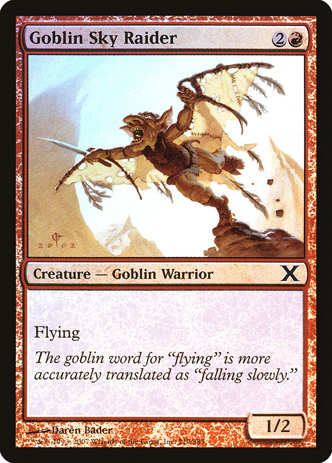 Goblin Sky Raider (Premium Foil) [Tenth Edition] | Jack's On Queen