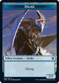 Drake // Plant Double-sided Token [Zendikar Rising Tokens] | Jack's On Queen