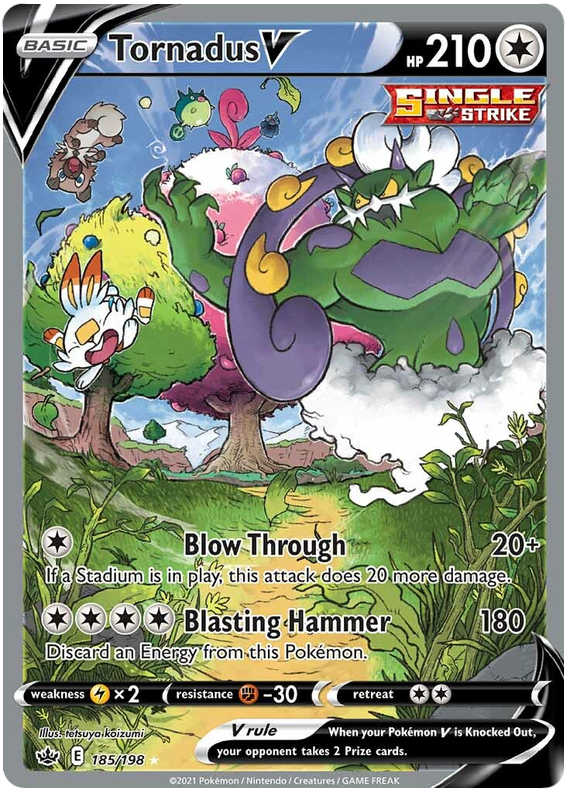 Tornadus V (185/198) [Sword & Shield: Chilling Reign] | Jack's On Queen