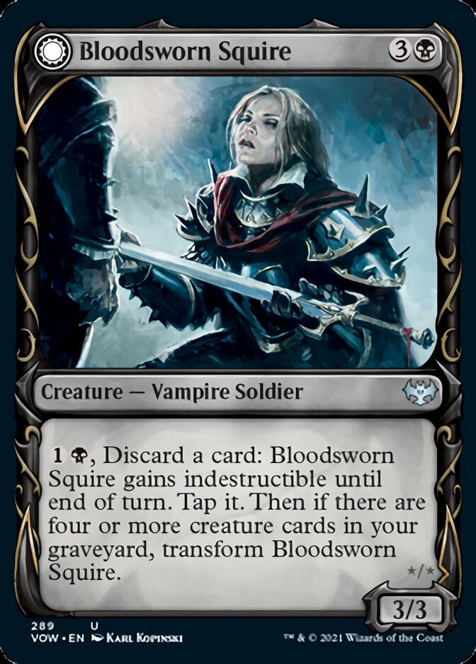 Bloodsworn Squire // Bloodsworn Knight (Showcase Fang Frame) [Innistrad: Crimson Vow] | Jack's On Queen