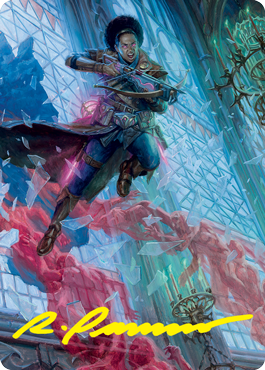 Kaya, Geist Hunter Art Card (Gold-Stamped Signature) [Innistrad: Crimson Vow Art Series] | Jack's On Queen