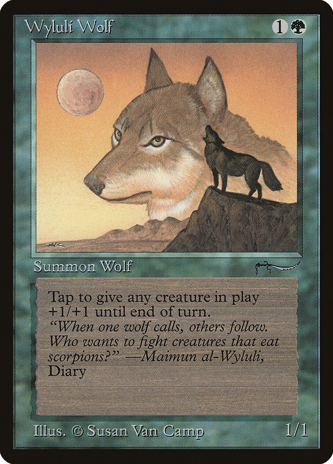 Wyluli Wolf (Light Mana Cost) [Arabian Nights] | Jack's On Queen