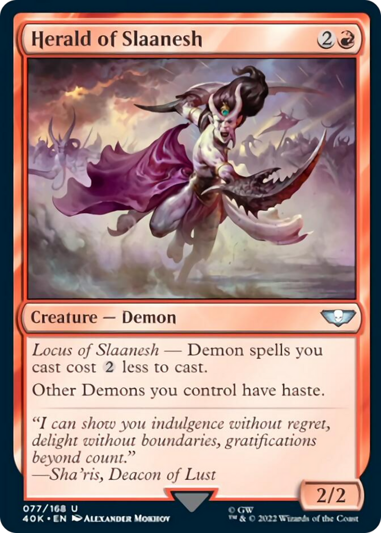 Herald of Slaanesh (Surge Foil) [Universes Beyond: Warhammer 40,000] | Jack's On Queen