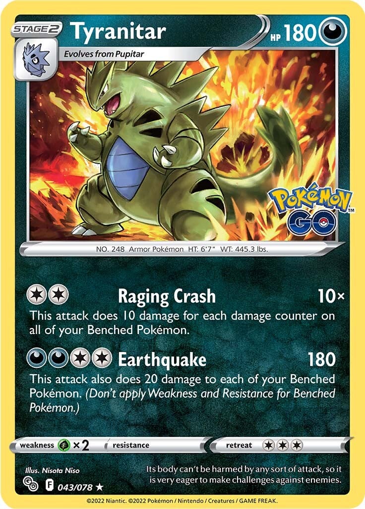 Tyranitar (043/078) [Pokémon GO] | Jack's On Queen