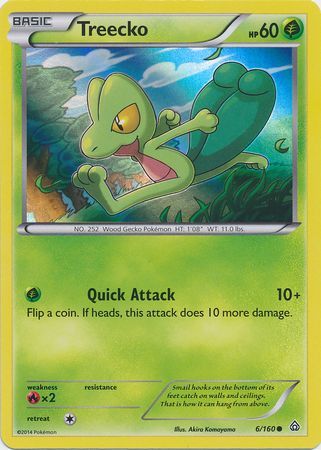 Treecko (6/160) (Sheen Holo) [XY: Primal Clash] | Jack's On Queen