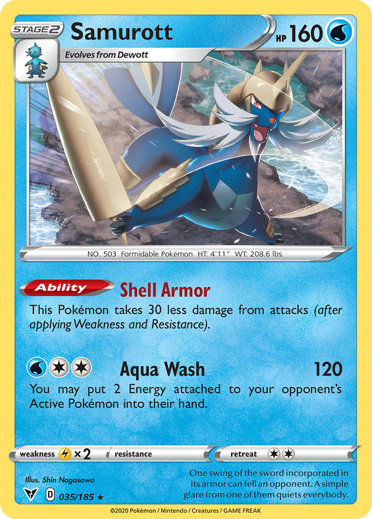 Samurott (035/185) [Sword & Shield: Vivid Voltage] | Jack's On Queen