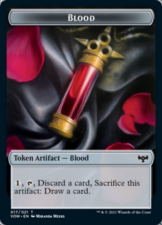 Blood // Dragon Illusion Double-sided Token [Innistrad: Crimson Vow Tokens] | Jack's On Queen