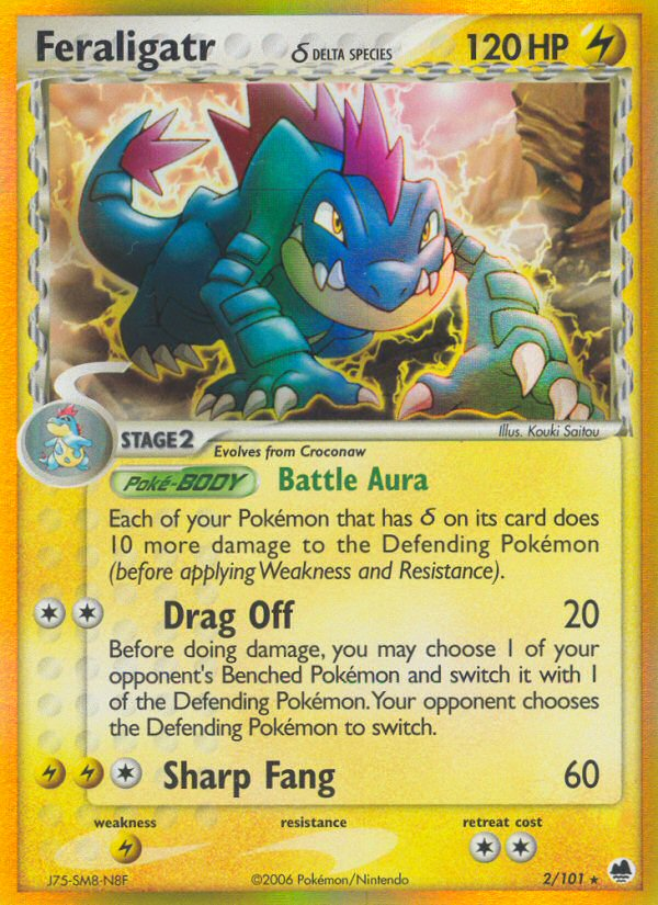 Feraligatr (2/101) (Delta Species) [EX: Dragon Frontiers] | Jack's On Queen