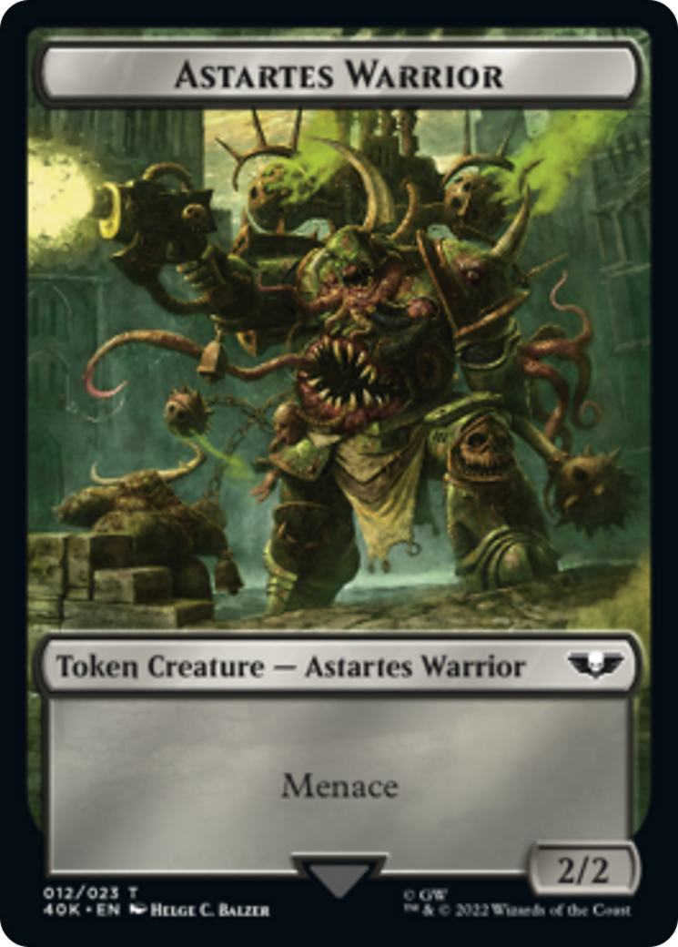 Astartes Warrior // Plaguebearer of Nurgle Double-Sided (Surge Foil) [Warhammer 40,000 Tokens] | Jack's On Queen