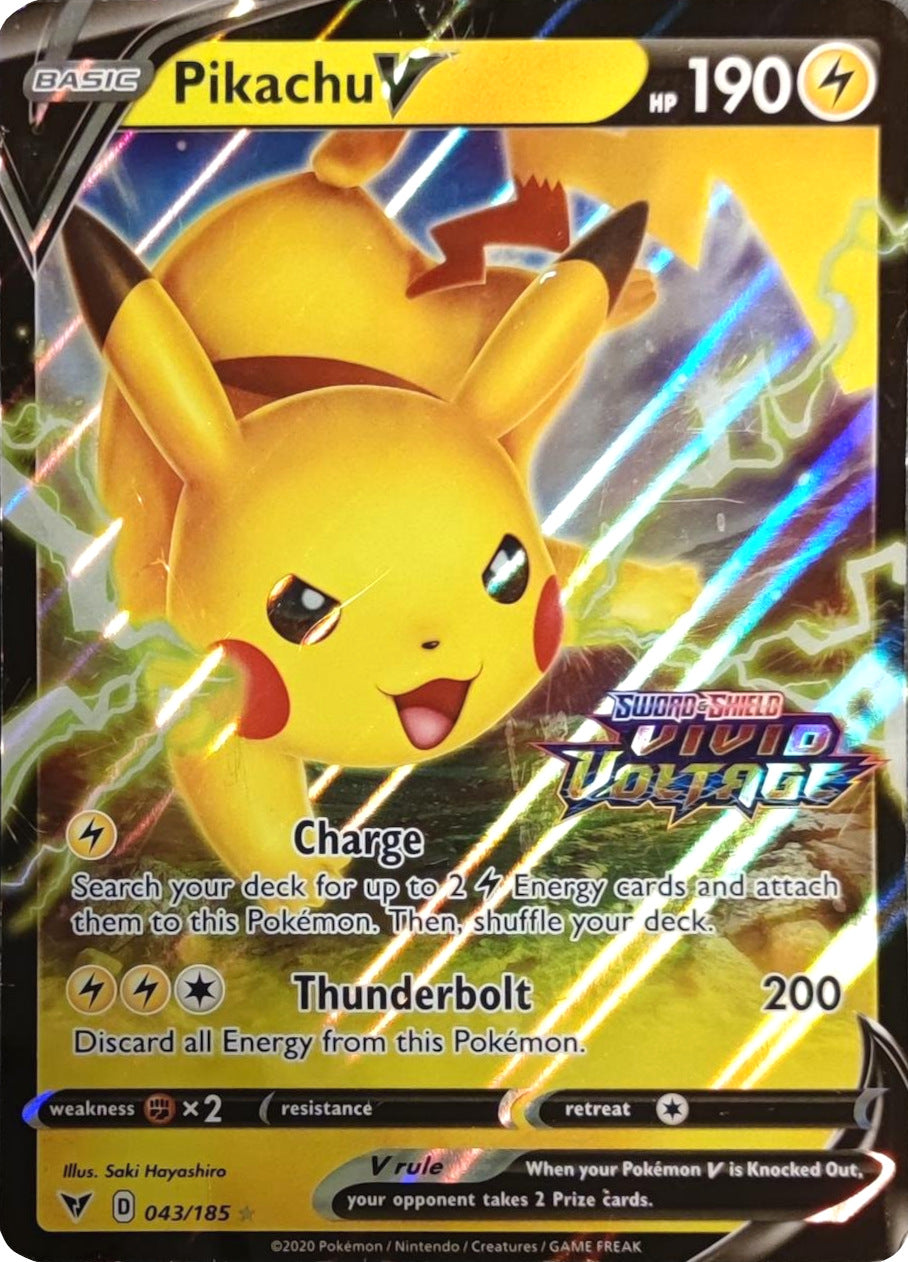 Pikachu V (043/185) (Vivid Voltage Stamp) [Sword & Shield: Vivid Voltage] | Jack's On Queen