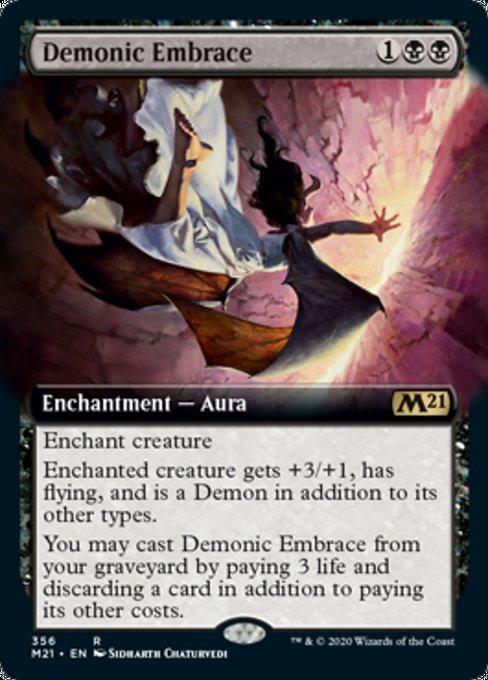 Demonic Embrace (Extended Art) [Core Set 2021] | Jack's On Queen