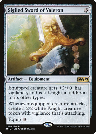 Sigiled Sword of Valeron [Core Set 2019] | Jack's On Queen
