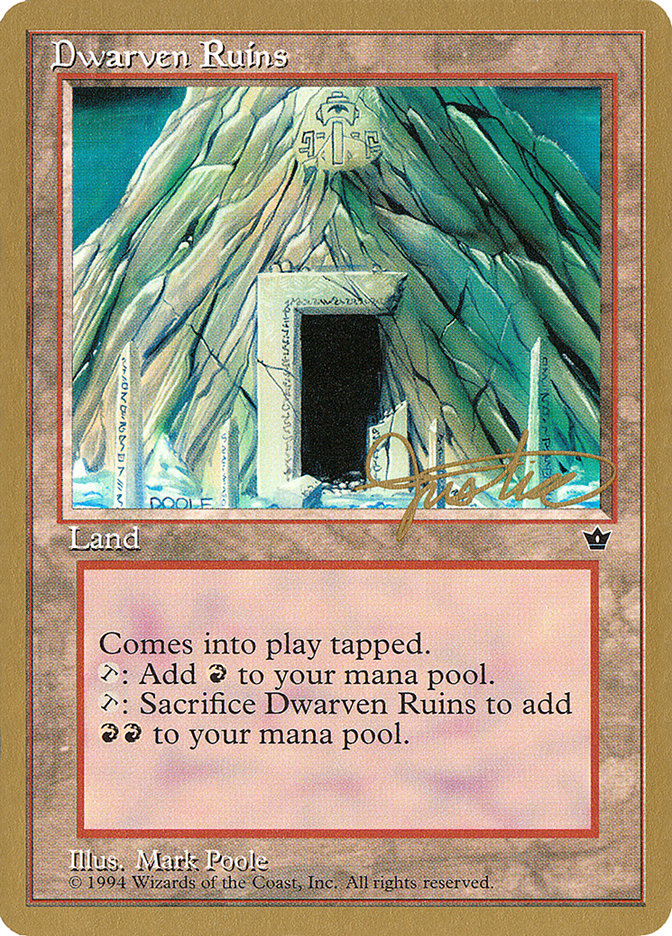 Dwarven Ruins (Mark Justice) [Pro Tour Collector Set] | Jack's On Queen