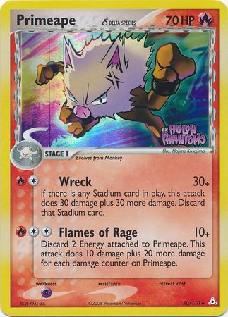 Primeape (50/110) (Delta Species) (Stamped) [EX: Holon Phantoms] | Jack's On Queen