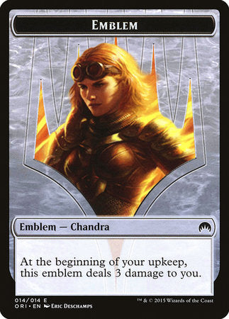 Emblem - Chandra, Roaring Flame [Magic Origins Tokens] | Jack's On Queen