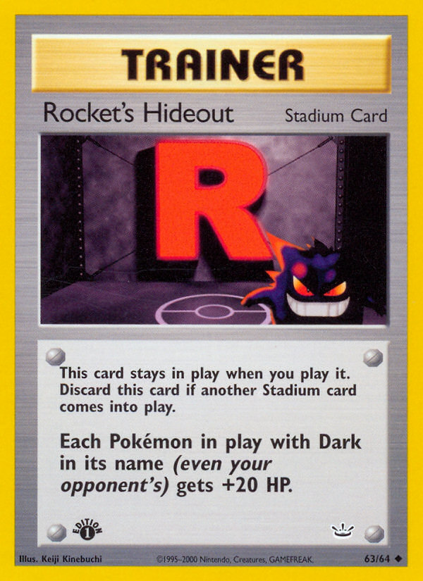 Rocket's Hideout (63/64) [Neo Revelation 1st Edition] | Jack's On Queen