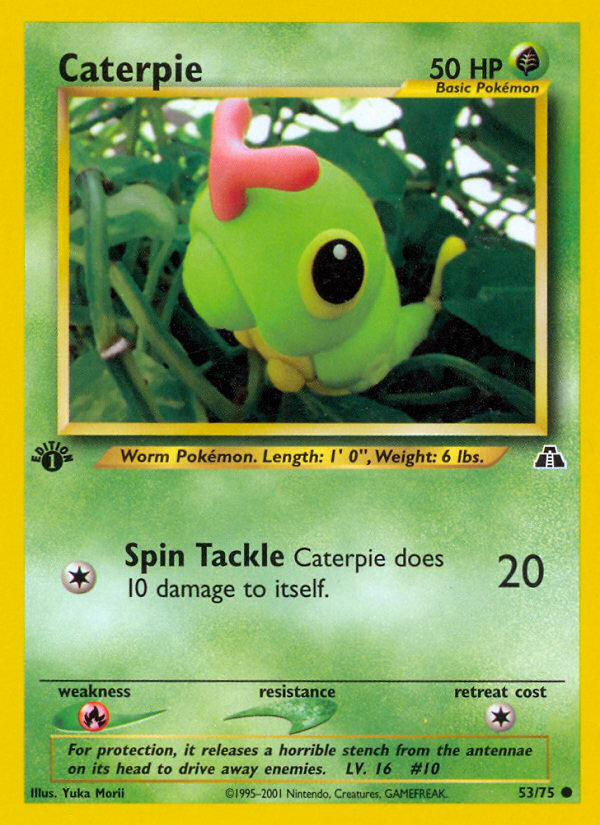 Caterpie (53/75) [Neo Discovery 1st Edition] | Jack's On Queen