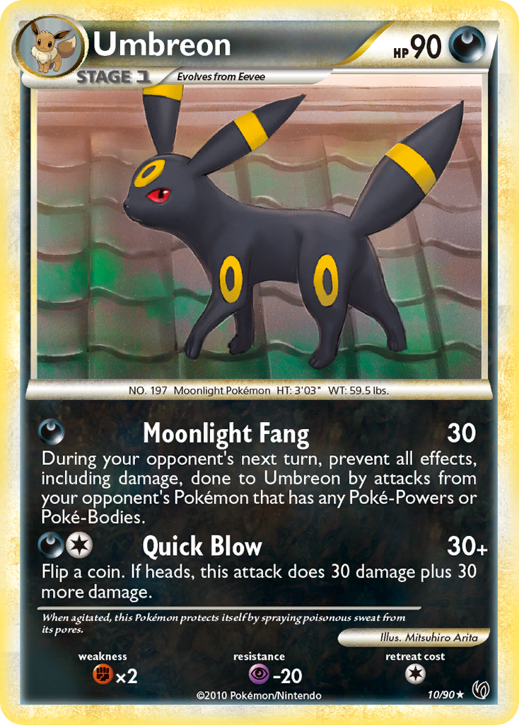 Umbreon (10/90) [HeartGold & SoulSilver: Undaunted] | Jack's On Queen