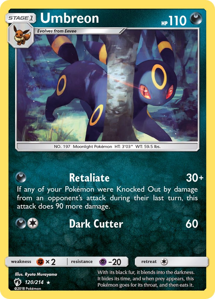 Umbreon (120/214) (Cosmos Holo) (Blister Exclusive) [Sun & Moon: Lost Thunder] | Jack's On Queen