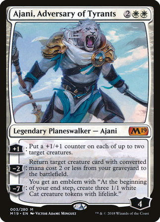 Ajani, Adversary of Tyrants [Core Set 2019] | Jack's On Queen