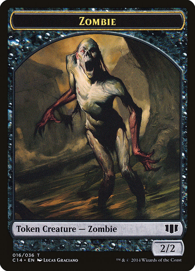 Demon (012/036) // Zombie (016/036) Double-sided Token [Commander 2014 Tokens] | Jack's On Queen