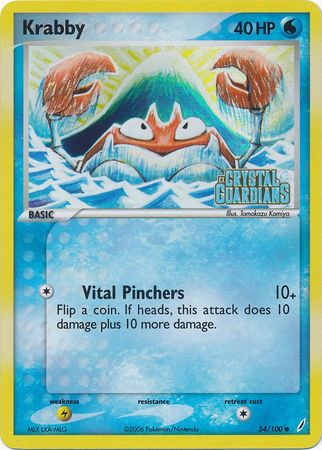 Krabby (54/100) (Stamped) [EX: Crystal Guardians] | Jack's On Queen