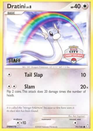 Dratini (91/146) (City Championship Promo Staff) [Diamond & Pearl: Legends Awakened] | Jack's On Queen