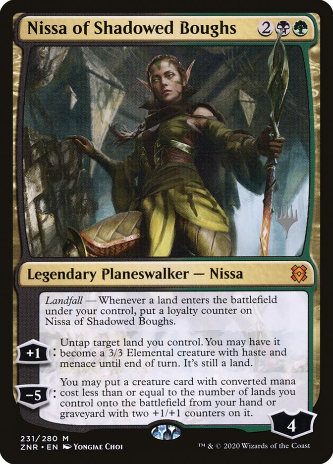 Nissa of Shadowed Boughs (Promo Pack) [Zendikar Rising Promos] | Jack's On Queen