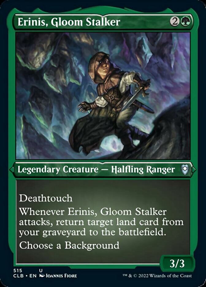 Erinis, Gloom Stalker (Foil Etched) [Commander Legends: Battle for Baldur's Gate] | Jack's On Queen