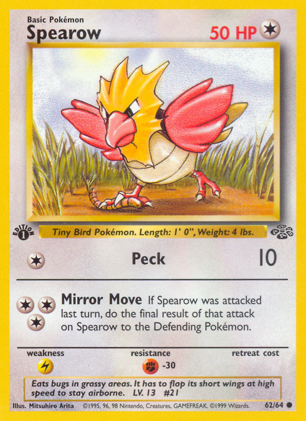 Spearow (62/64) [Jungle 1st Edition] | Jack's On Queen