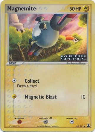 Magnemite (74/113) (Stamped) [EX: Delta Species] | Jack's On Queen