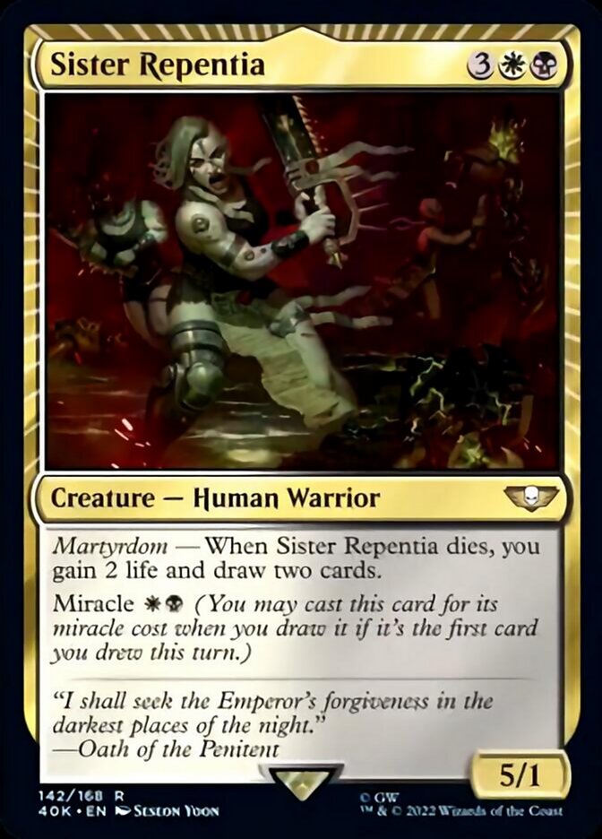 Sister Repentia (Surge Foil) [Universes Beyond: Warhammer 40,000] | Jack's On Queen